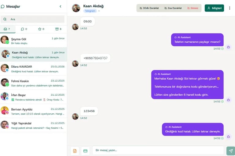 Çift Yönlü Mesajlaşma